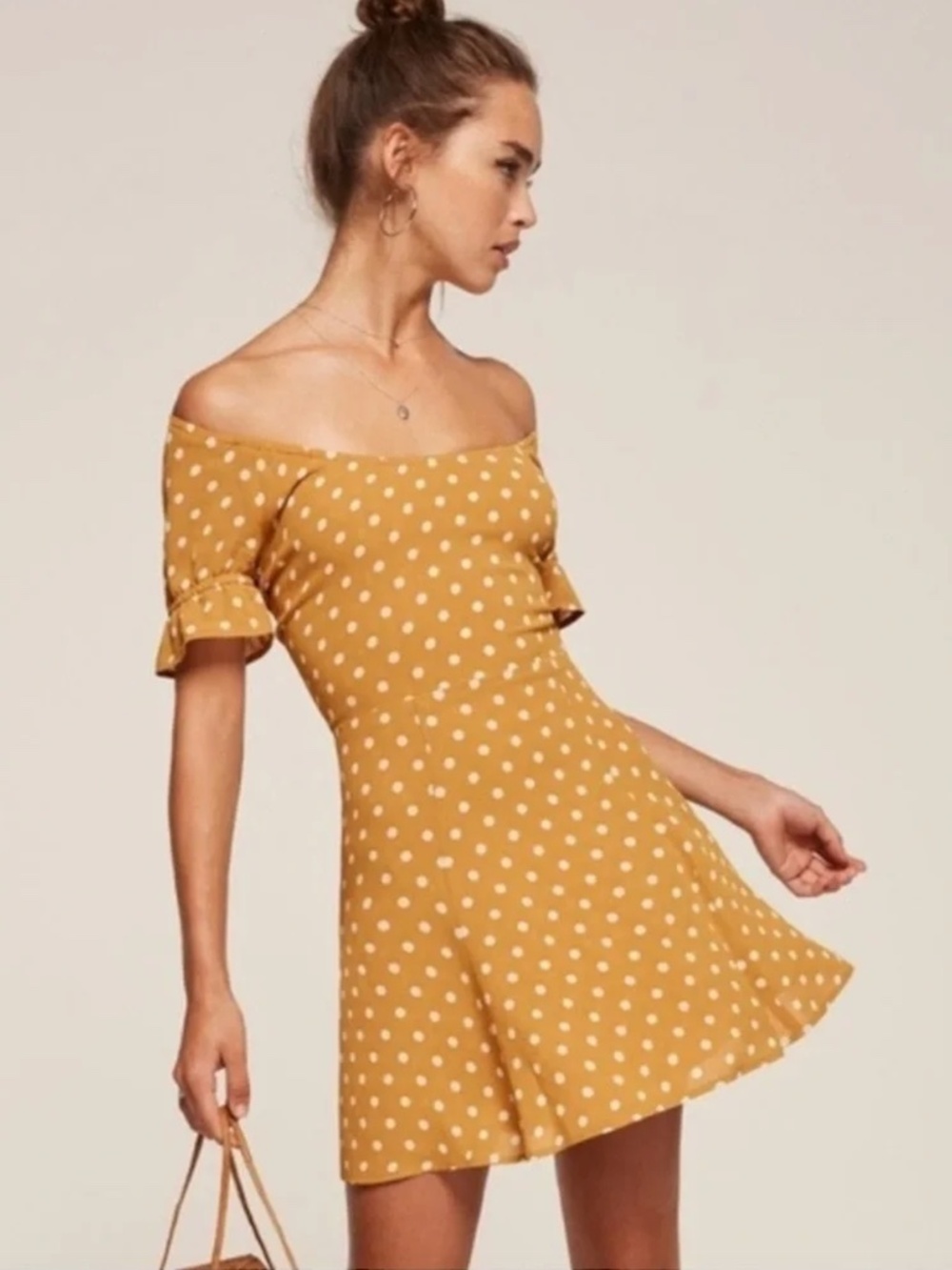 REFORMATION "Arlene" Short-Sleeve Viscose Dress EUC/sz 6